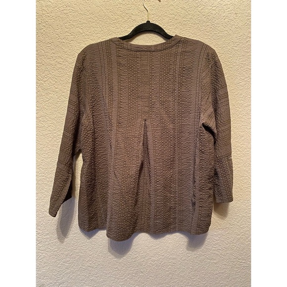 Habitat Women's Taupe Textured Blouse - Picture 2 of 5